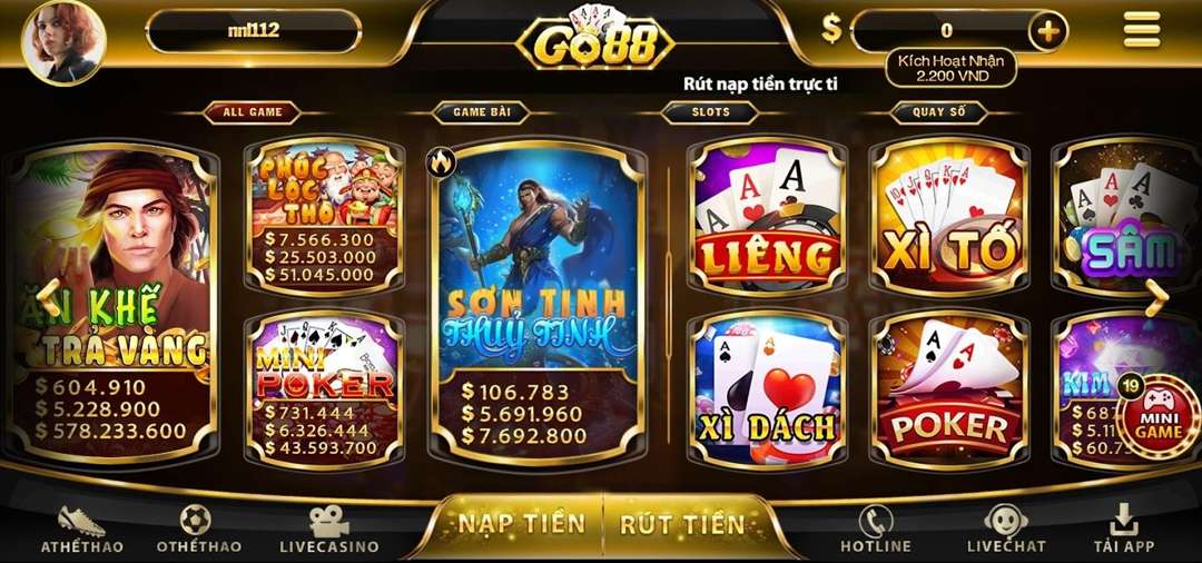 Hứa hẹn những trải nghiệm cá cược slot game thú vị với Go88