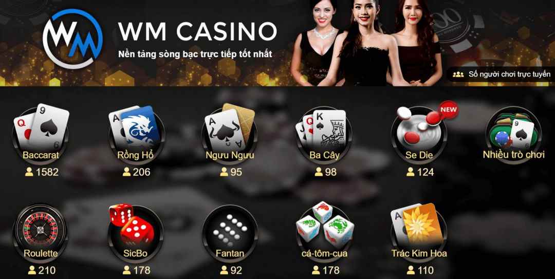 Những trò chơi nào được kiểm soát bởi WM Casino?